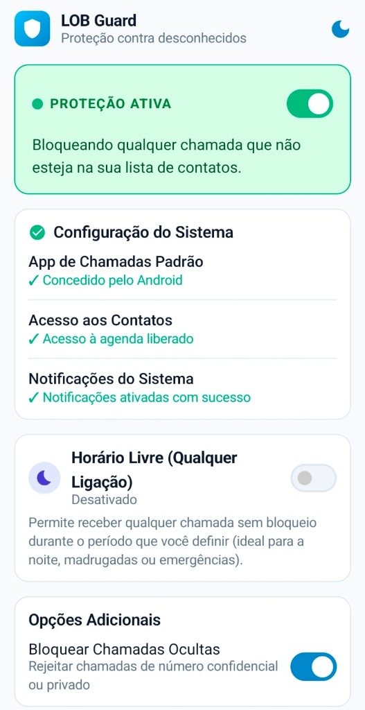 LOB Guard no Modo Claro