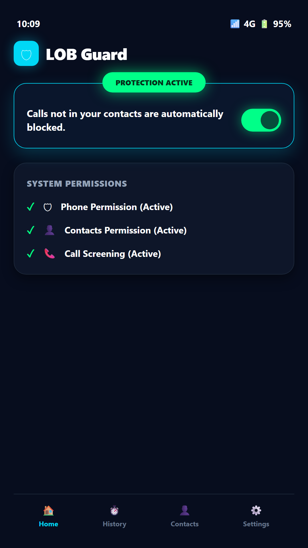 LOB Guard App Interface